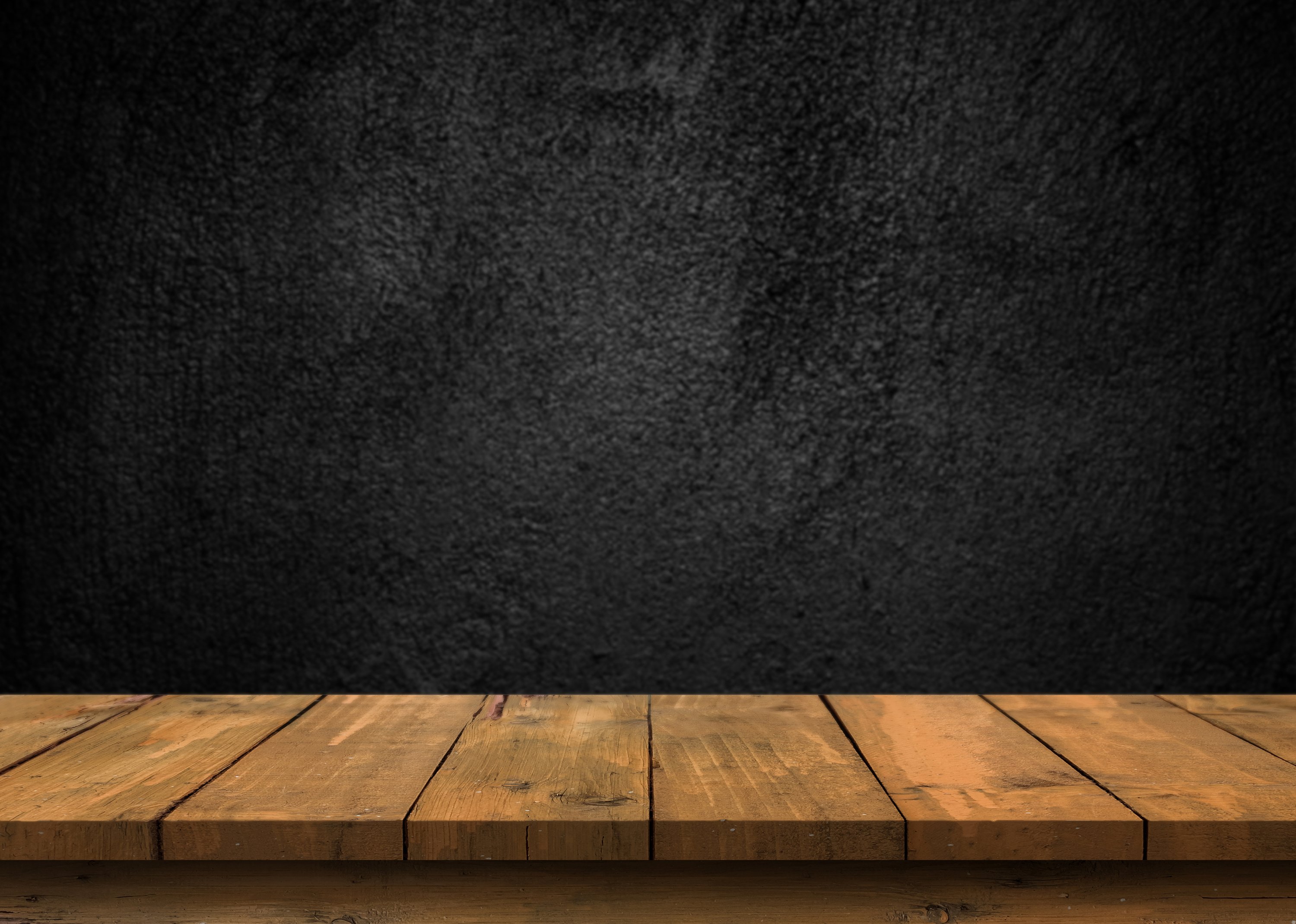 Wood Table with Dark Background 